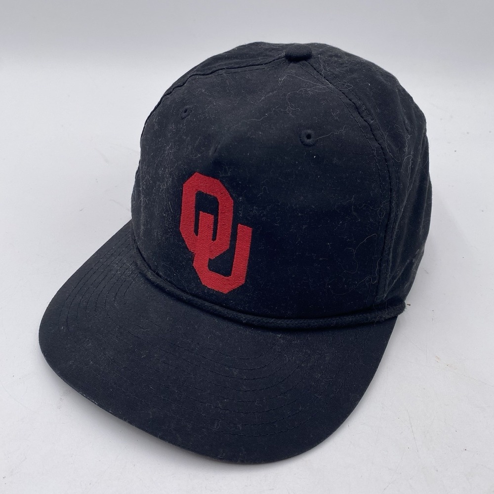 Oklahoma‎ Sooners Hat Blackout SnapBack Black Richardson Cleaned VGC
